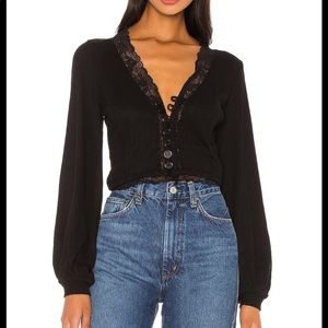 Free People Run with me cropped Cardi top